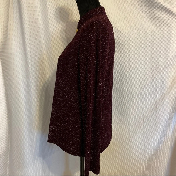 R&M Richards Deep Plum Glitter Jacket Size 10 - Picture 2 of 6